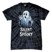 Silent But Spooky Ghost Design For Halloween Lovers Tie-Dye T-Shirt