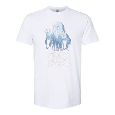 Silent But Spooky Ghost Design For Halloween Lovers Softstyle CVC T-Shirt