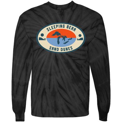 Sleeping Bear Sand Dunes Michigan Michigander Great Lakes Tie-Dye Long Sleeve Shirt