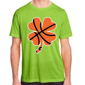 Shamrock Basketball St Patricks Day Sports Cute Gift Adult ChromaSoft Performance T-Shirt