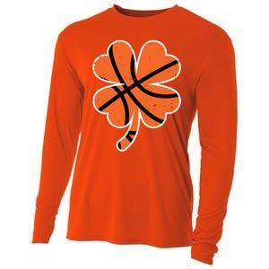 Shamrock Basketball St Patricks Day Sports Cute Gift Cooling Performance Long Sleeve Crew