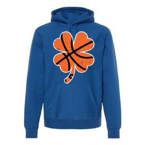 Shamrock Basketball St Patricks Day Sports Cute Gift Premium Hoodie