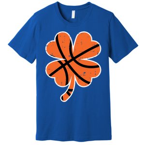 Shamrock Basketball St Patricks Day Sports Cute Gift Premium T-Shirt