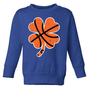 Shamrock Basketball St Patricks Day Sports Cute Gift Toddler Sweatshirt