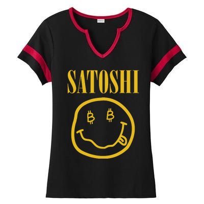 Satoshi Bitcoin Ladies Halftime Notch Neck Tee