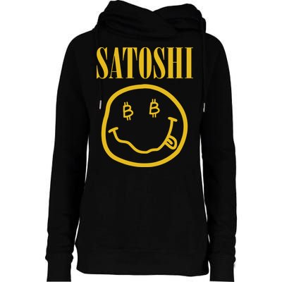 Satoshi Bitcoin Womens Funnel Neck Pullover Hood