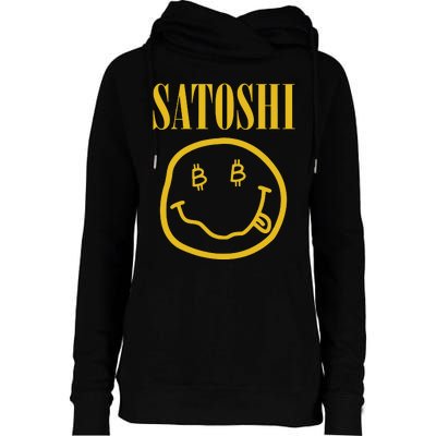 Satoshi Bitcoin Womens Funnel Neck Pullover Hood