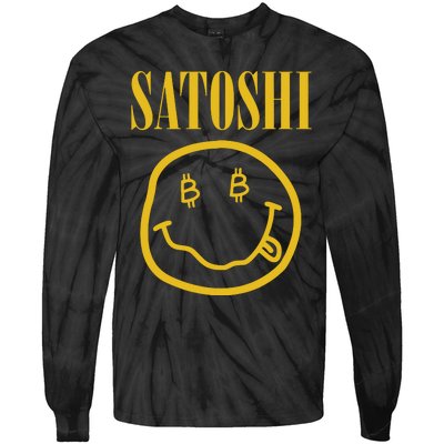 Satoshi Bitcoin Tie-Dye Long Sleeve Shirt