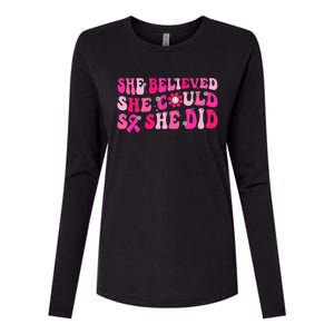 She Believed She Could So She Did Womens Cotton Relaxed Long Sleeve T-Shirt