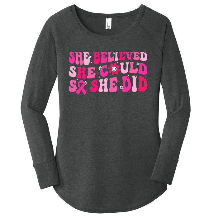 She Believed She Could So She Did Women's Perfect Tri Tunic Long Sleeve Shirt