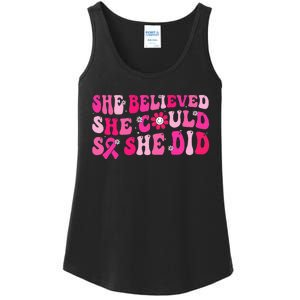 She Believed She Could So She Did Ladies Essential Tank