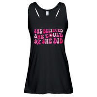 She Believed She Could So She Did Ladies Essential Flowy Tank