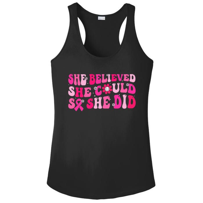 She Believed She Could So She Did Ladies PosiCharge Competitor Racerback Tank