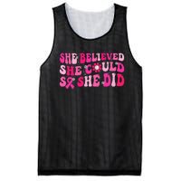 She Believed She Could So She Did Mesh Reversible Basketball Jersey Tank