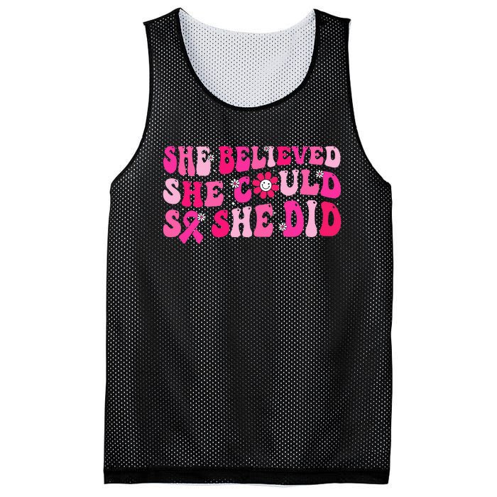 She Believed She Could So She Did Mesh Reversible Basketball Jersey Tank