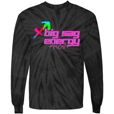 Sagittarius Big Sag Energy Tie-Dye Long Sleeve Shirt