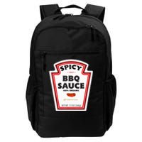 Spicy Bbq Sauce Bottle Label Funny Group Halloween Costume Daily Commute Backpack