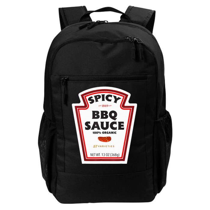 Spicy Bbq Sauce Bottle Label Funny Group Halloween Costume Daily Commute Backpack