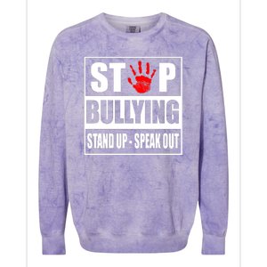 Stop Bullying Stand Up Speak Out Colorblast Crewneck Sweatshirt