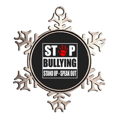 Stop Bullying Stand Up Speak Out Metallic Star Ornament