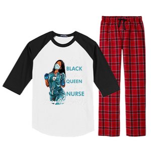 She's Black She's A Queen She's A Nurse Living Her Best Life Meaningful Gift Raglan Sleeve Pajama Set