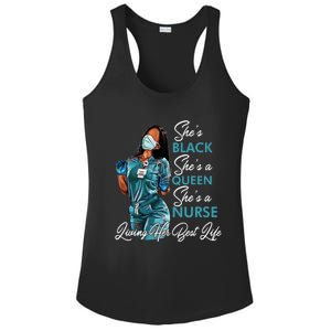 She's Black She's A Queen She's A Nurse Living Her Best Life Meaningful Gift Ladies PosiCharge Competitor Racerback Tank