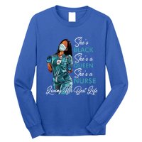 She's Black She's A Queen She's A Nurse Living Her Best Life Meaningful Gift Long Sleeve Shirt