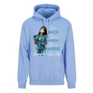 She's Black She's A Queen She's A Nurse Living Her Best Life Meaningful Gift Unisex Surf Hoodie