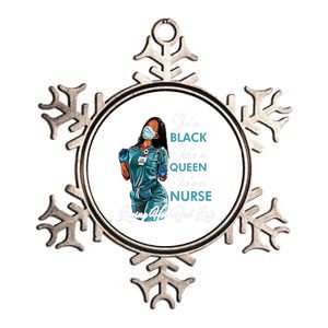 She's Black She's A Queen She's A Nurse Living Her Best Life Meaningful Gift Metallic Star Ornament