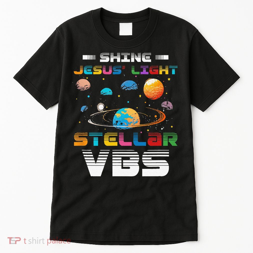 Stellar Bible School VBS Shine Jesus Light Christian Tall T-Shirt