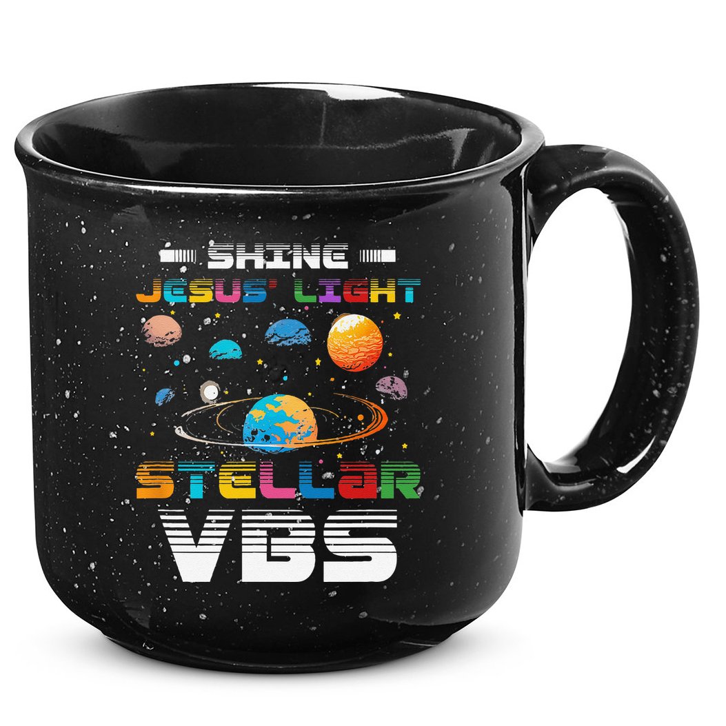 Stellar Bible School VBS Shine Jesus Light Christian 15oz Campfire Ceramic Mug