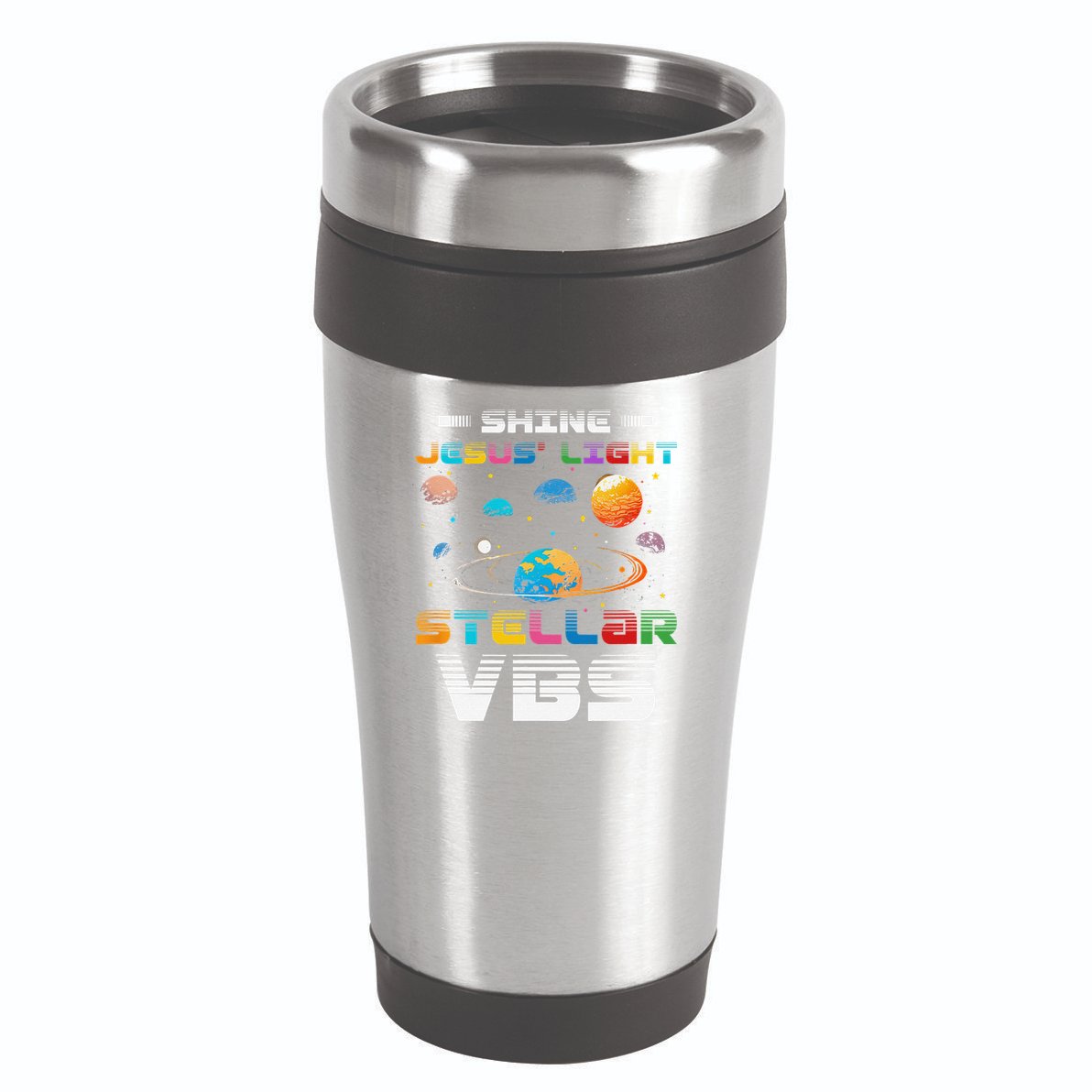 Stellar Bible School VBS Shine Jesus Light Christian 16oz Travel Tumbler