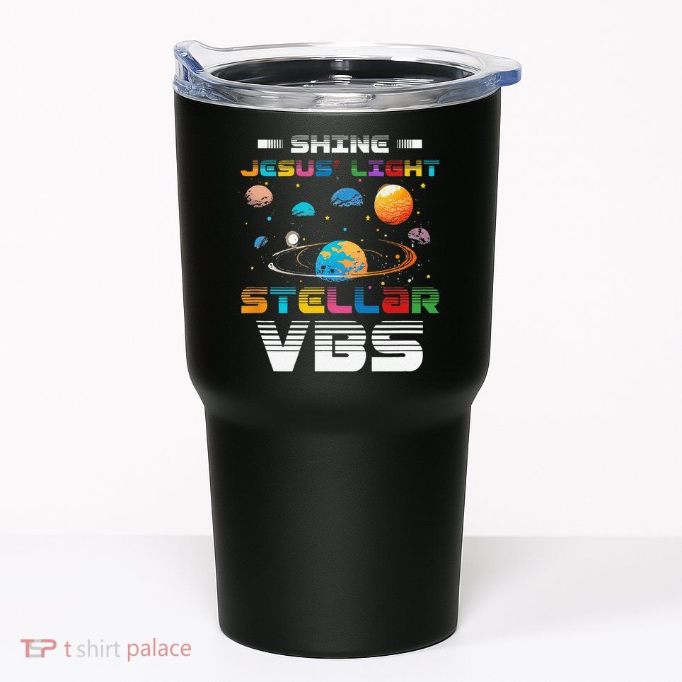 Stellar Bible School VBS Shine Jesus Light Christian Tumbler