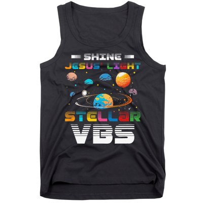 Stellar Bible School VBS Shine Jesus Light Christian Tank Top