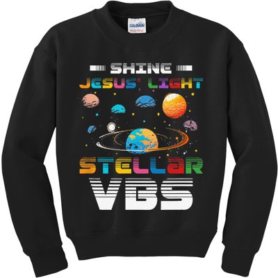 Stellar Bible School VBS Shine Jesus Light Christian Kids Sweatshirt