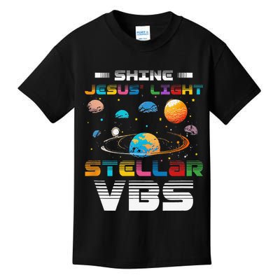 Stellar Bible School VBS Shine Jesus Light Christian Kids T-Shirt