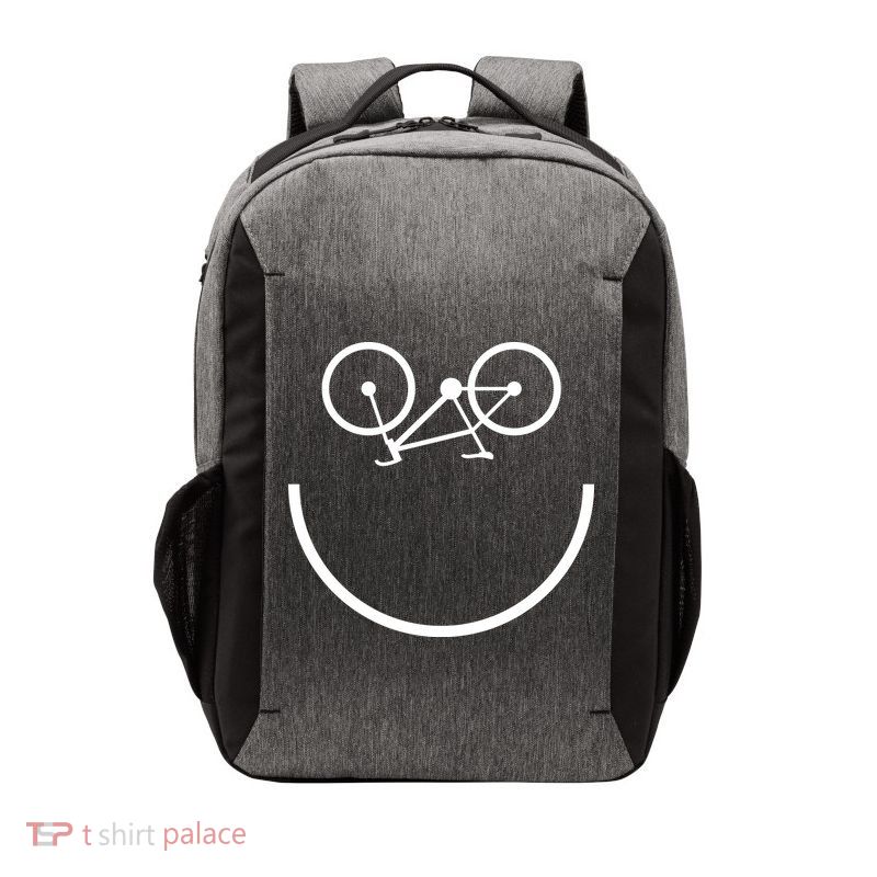 Smiling Bicycle Vector Backpack