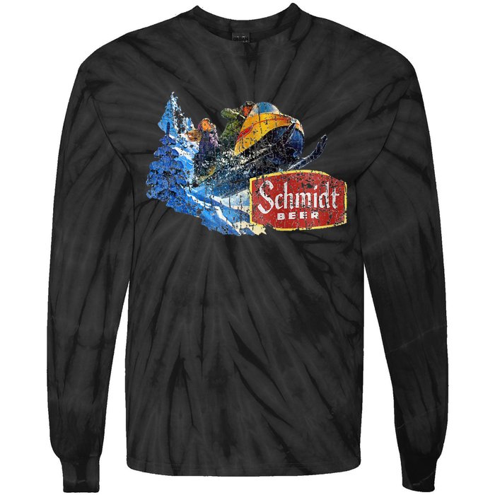 Schmidt Beer Snowmobile Tie-Dye Long Sleeve Shirt