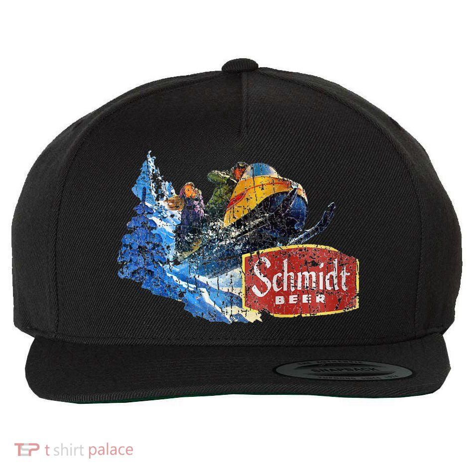 Schmidt Beer Snowmobile Wool Snapback Cap