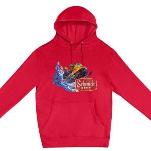 Schmidt Beer Snowmobile Premium Pullover Hoodie