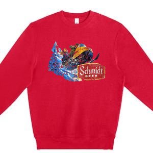 Schmidt Beer Snowmobile Premium Crewneck Sweatshirt