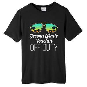 Sunglasses Beach Sunset Summer Second Grade Teacher Off Duty Tall Fusion ChromaSoft Performance T-Shirt