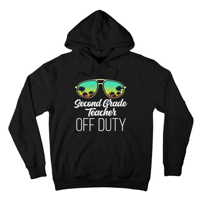 Sunglasses Beach Sunset Summer Second Grade Teacher Off Duty Tall Hoodie