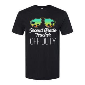 Sunglasses Beach Sunset Summer Second Grade Teacher Off Duty Softstyle CVC T-Shirt