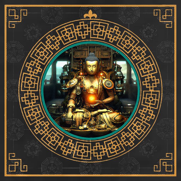 Steampunk Buddha Cool Comfort Performance Bucket Hat