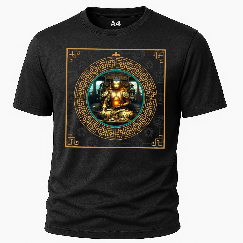Steampunk Buddha Cooling Performance Crew T-Shirt
