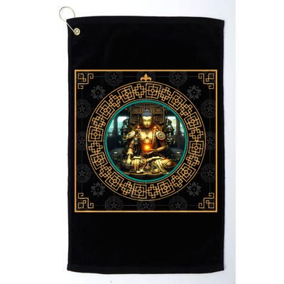 Steampunk Buddha Golf Towel