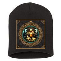 Steampunk Buddha Short Acrylic Beanie