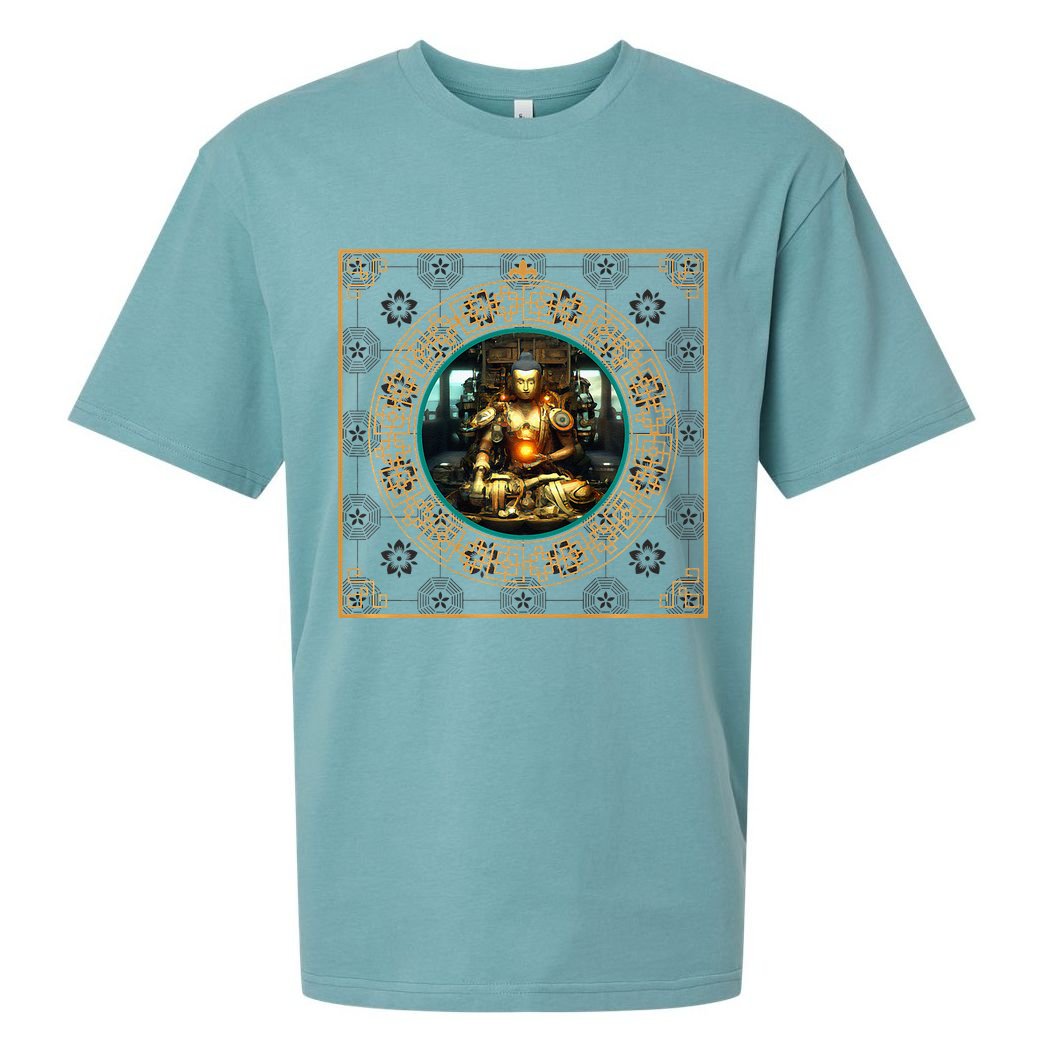 Steampunk Buddha Sueded Cloud Jersey T-Shirt