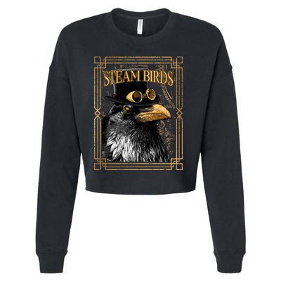 Steam Birds Cropped Pullover Crew